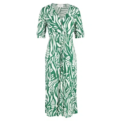 Ba&sh Ba & Sh Botanical Wrap Dress In Green Viscose In Green
