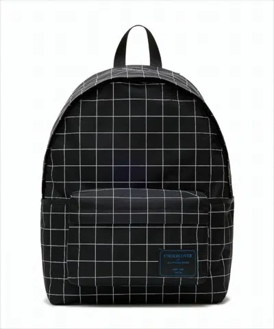 Undercover Grid-pattern Nylon Backpack With Padded Straps In Black