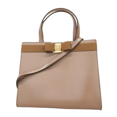 Pre-owned Ferragamo Leather Handbag () In Brown