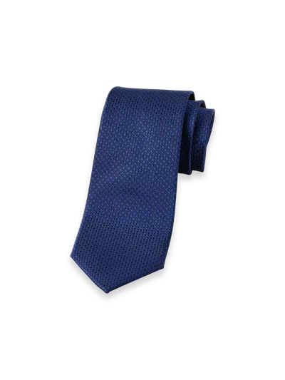 Paul Fredrick Houndstooth Woven Silk Tie In Blue
