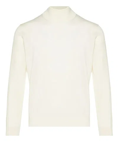 Lardini Long-sleeved Virgin Wool Pullover In White