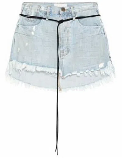 One Teaspoon Women's Denim Skirt In Blue In Blue