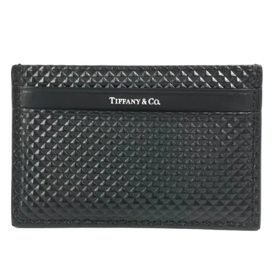 Pre-owned Tiffany & Co Leather Business Card Case () In Black
