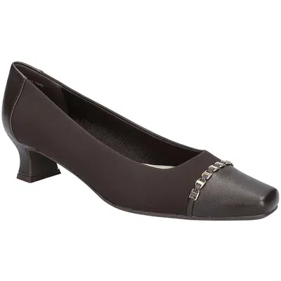 Easy Street Orbit Womens Faux Leather Square Toe Kitten Heels In Multi