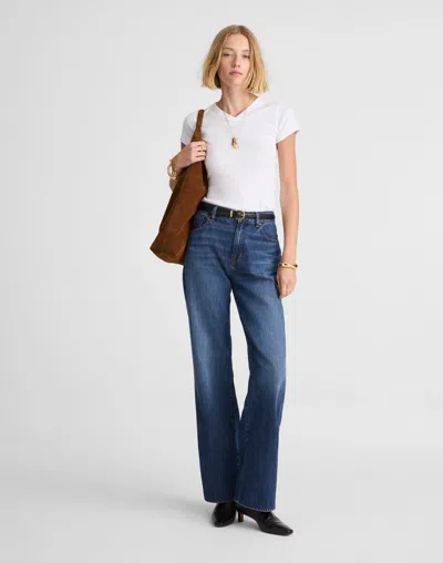 Madewell V-neck Baby Tee In Blue