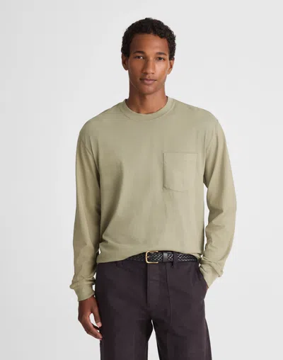Madewell The Vintage Long-sleeve Pocket Tee In Green