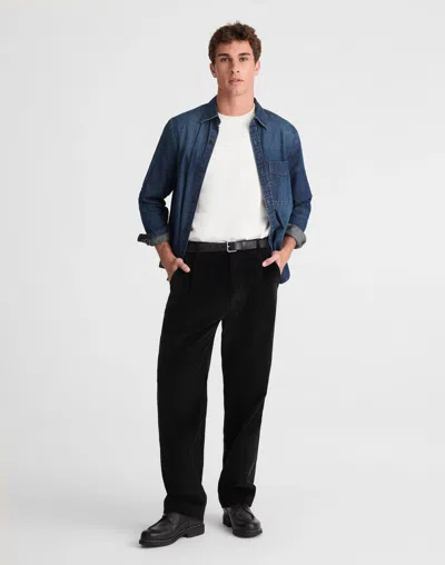 Madewell Pleated Trousers In Black