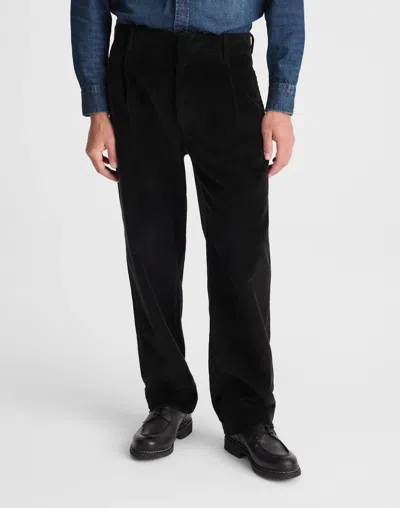 Madewell Pleated Trousers In Black