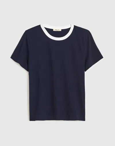 Madewell The Perfect Crewneck Tee In Blue