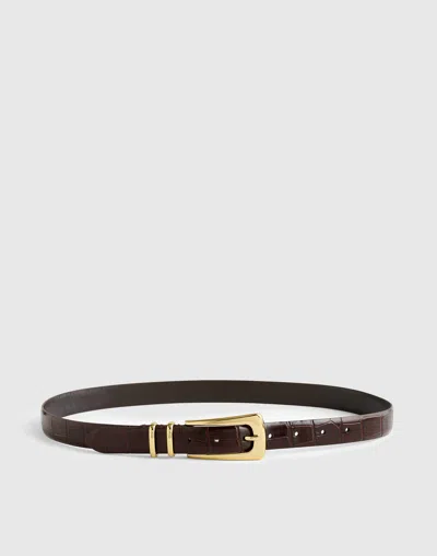Madewell Elongated-buckle Belt In Brown