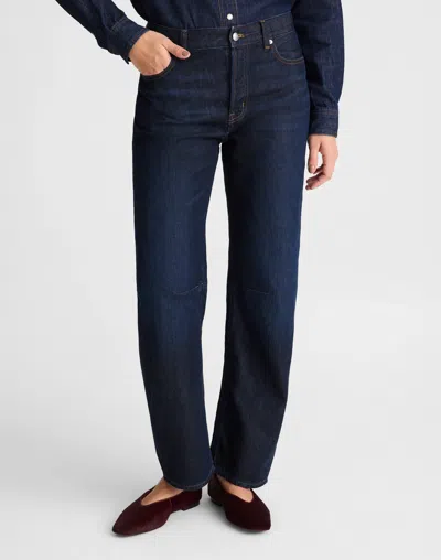 Madewell The Darted Barrel-leg Jean In Blue