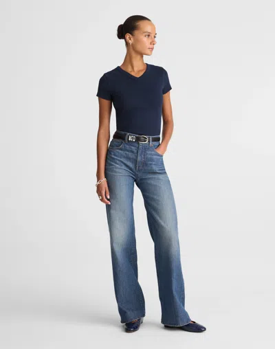 Madewell V-neck Baby Tee In Blue