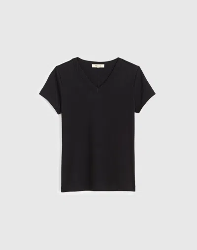 Madewell V-neck Baby Tee In Black