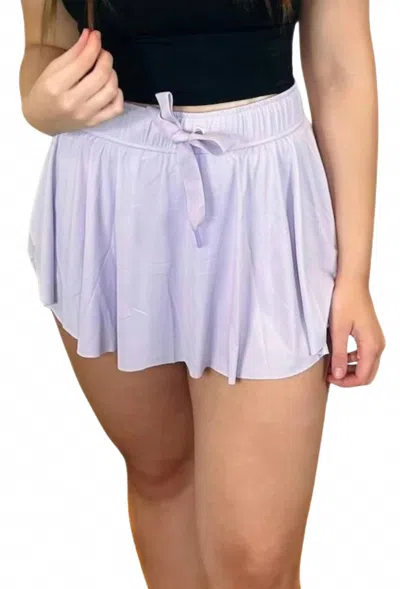 Pretty Follies Selena Athletic Skort In Lavender In Purple