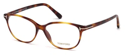 Tom Ford Ft5421 53 Cat Eye Eyeglasses In Brown