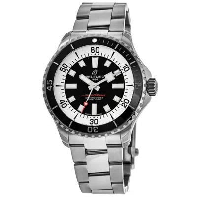 Breitling Superocean Automatic 44 Black Dial Stainless Steel Men's Watch A17376211b1a1 In Brown