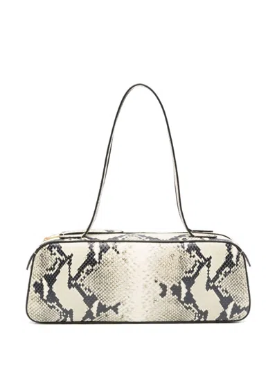 Khaite Simona Python-embossed Leather Shoulder Bag In Multi