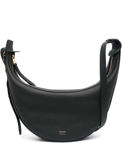 Khaite Augustina Small Leather Crossbody Bag In Black