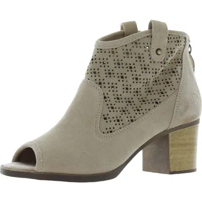 Dirty Laundry Trixie Womens Suede Perforated Ankle Boots In Pink
