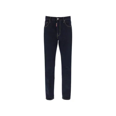 Dsquared2 Straight-leg Cotton Denim Jeans With Logo Detail In Animal Print