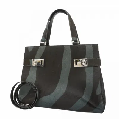 Pre-owned Ferragamo Leather Handbag () In Black