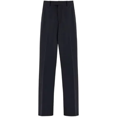 Ferragamo Straight-leg Pleated Trousers In Multi