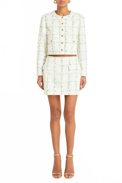 Amanda Uprichard Maven Jacket In White In Gray