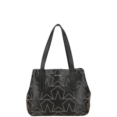 Pre-owned Jimmy Choo Leather Handbag Tote Bag () In Black