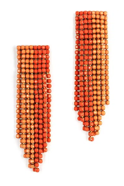 Deepa Gurnani Women's Brass Glass Thread Rayla Earrings In Orange In Multi