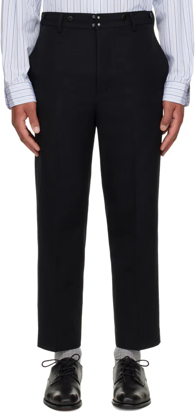 Visvim Pastoral Pinstripe Trousers In Blue