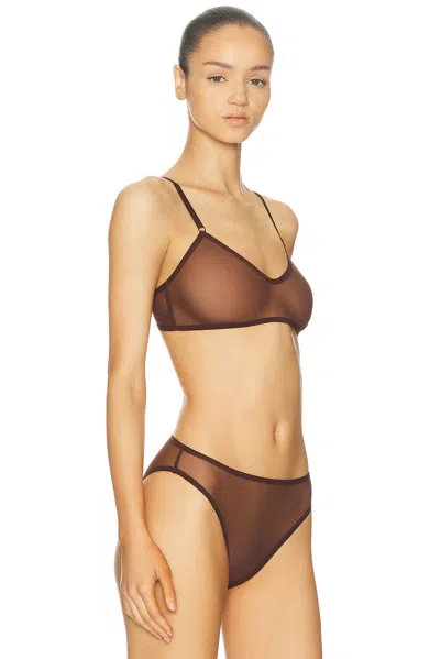 Kye Recline Mesh Bra In Black