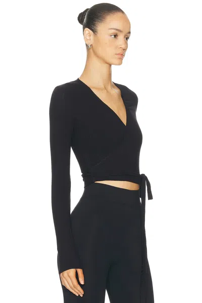 Norba Wrap Top In Black
