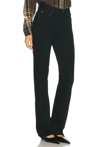 Saint Laurent Nico Straight Leg In Black