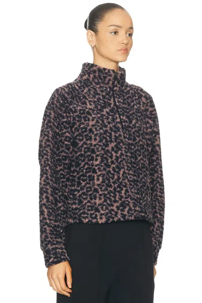 Year Of Ours Lucia Half Zip Leopard In Animal Print