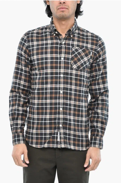 Woolrich Buffalo Check Button Down Shirt With Breast Pocket In Multi
