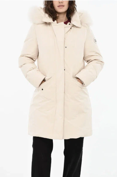 Woolrich Flap Pockets Modern Vail Down Jacket In White