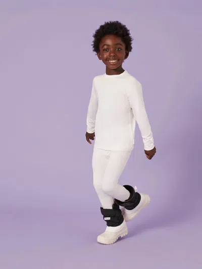 Roarsome Kids Bamboo Base Layers Thermal Set In White