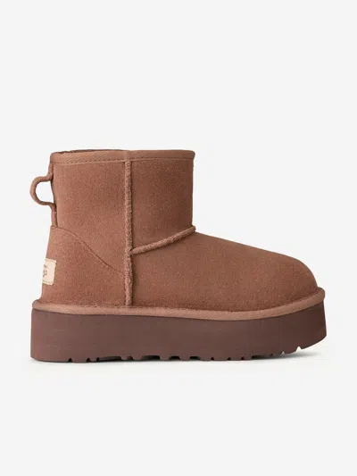 Ugg Girls Classic Mini Platform Boots In Brown