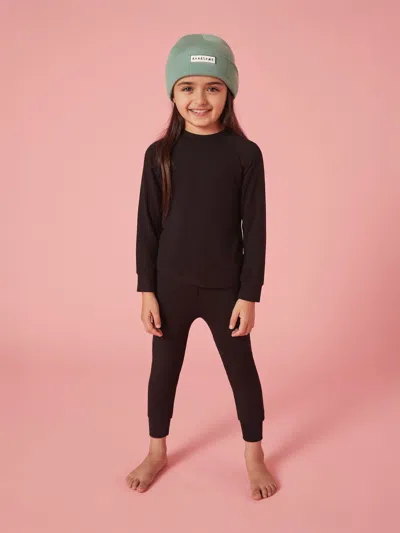 Roarsome Kids Bamboo Base Layers Thermal Set In Black