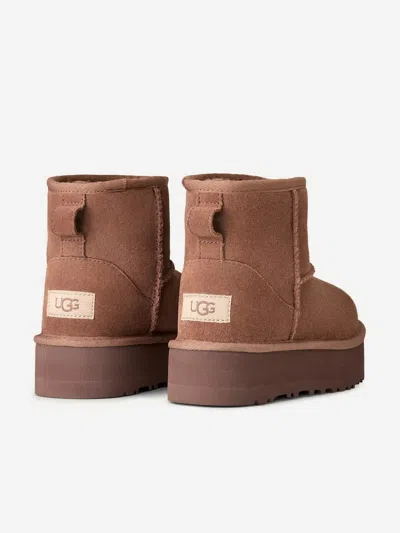 Ugg Girls Classic Mini Platform Boots In Brown