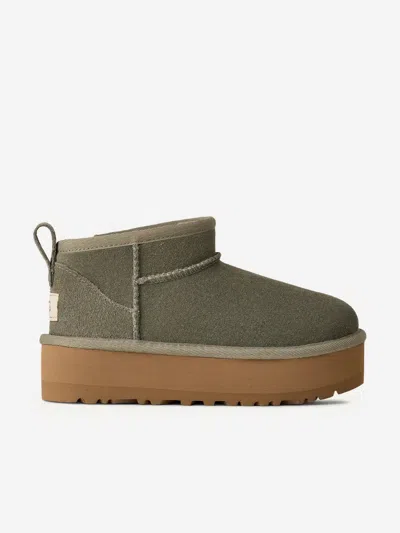 Ugg Girls Classic Ultra Mini Platform Boots In Green