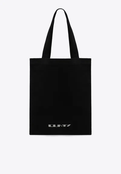 Rick Owens Drkshdw Shopper Logo Tote Bag In Black