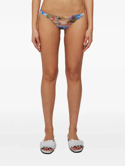 Les Benjamins Printed Bikini Bottom In Multi