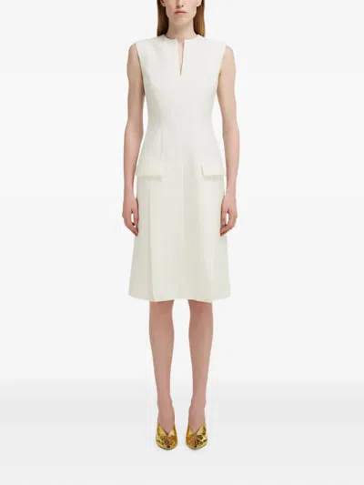 Ferragamo Pleated Sleeveless Mini Dress In Animal Print