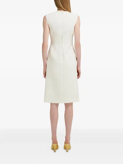 Ferragamo Pleated Sleeveless Mini Dress In Animal Print