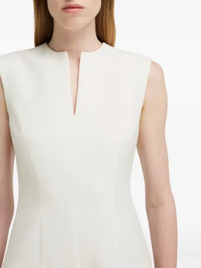 Ferragamo Pleated Sleeveless Mini Dress In Animal Print