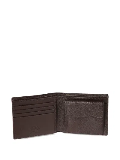 Tod's Logo Plaque Wallet In Brown