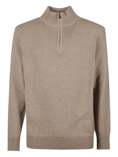 Aragona Zip Cashmere Knitwear In Neutral