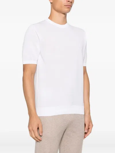 Doriani Cashmere Short-sleeved T-shirt In White
