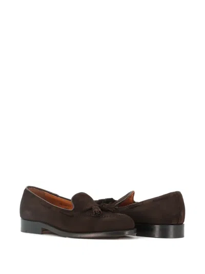 Alden Shoe Company Tassel Suede Loafers In Brown